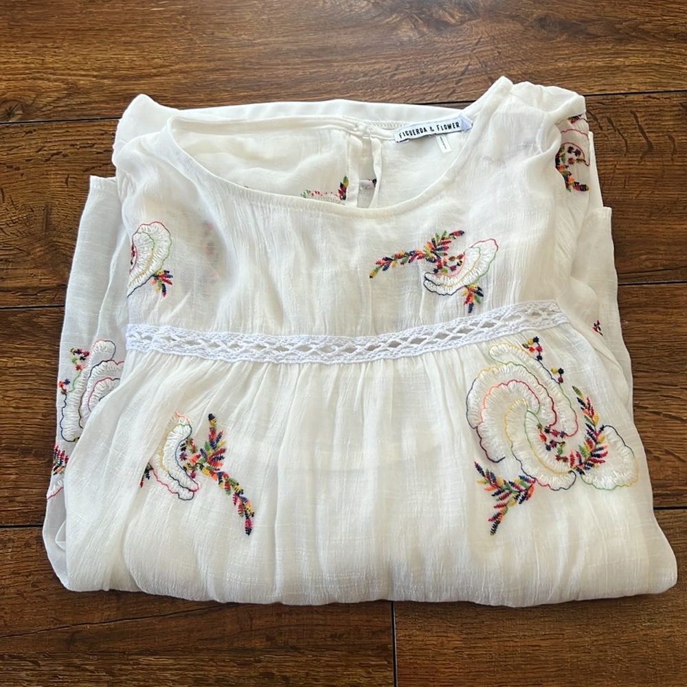 Embroidered White Blouse